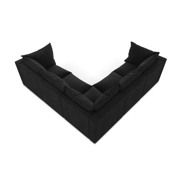 Fekete sarokkanapé Manao – Makamii-image-3