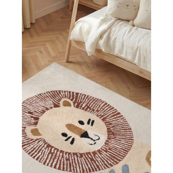 Krémszínű mosható-kézi szövésű pamut gyerek szőnyeg 140x200 cm Snuggle Leander – Hanse Home-image-2