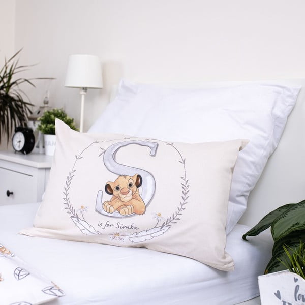 Világossárga pamut gyerek ágyneműhuzat babaágyhoz 100x135 cm Lion King "Best Friends" – Jerry Fabrics-image-1