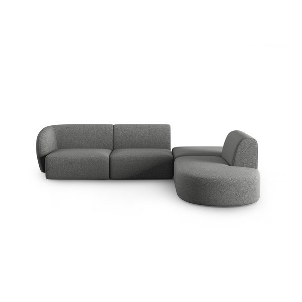 Szürke zsenília sarokkanapé (jobb oldali-L alakú) Paolo – Milo Casa