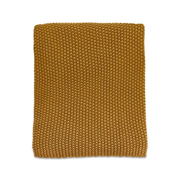 Moss sárga pamut takaró, 185 x 200 cm - Nkuku