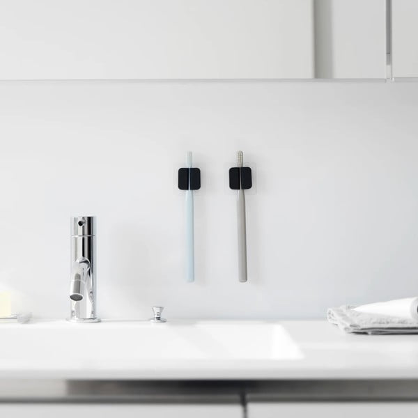 Fekete szilikon multifunkciós tartó szett 2 db-os Film Hook – YAMAZAKI-image-1