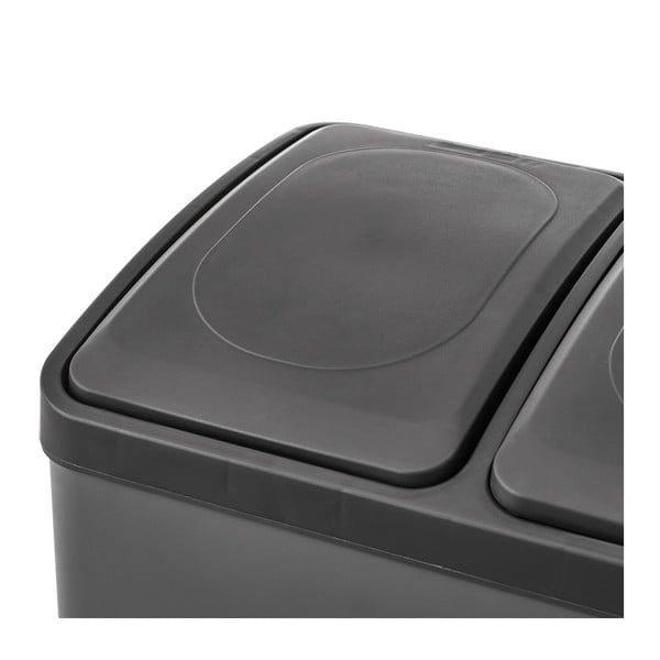 Rozsdamentes acél szelektív-pedálos szemetes 40 l Litros – Casa Selección-image-4