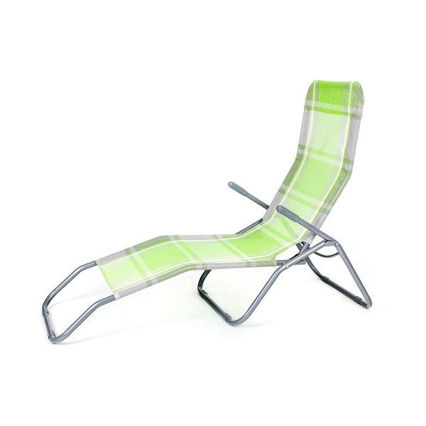 Zöld fém összecsukható kerti napozóágy – Happy Green-image-3