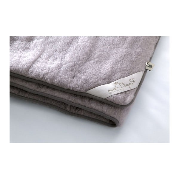 Szürke merinói gyapjú takaró, 90 x 200 cm - Royal Dream