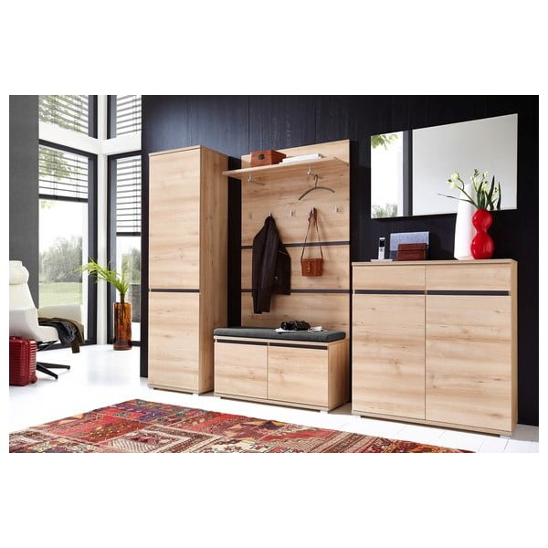 Natúr színű fogas panel bükkfa dekorral Lissabon – Germania-image-4