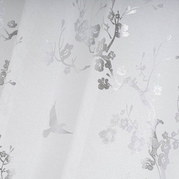 Fehér-ezüstszínű fényáteresztő függöny 140x260 cm Paradis – Casa Selección-image-4