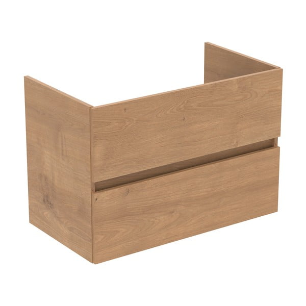 Natúr színű fali mosdó alatti szekrény tölgyfa dekorral 80x55 cm Eurovit+ – Ideal Standard-image-2