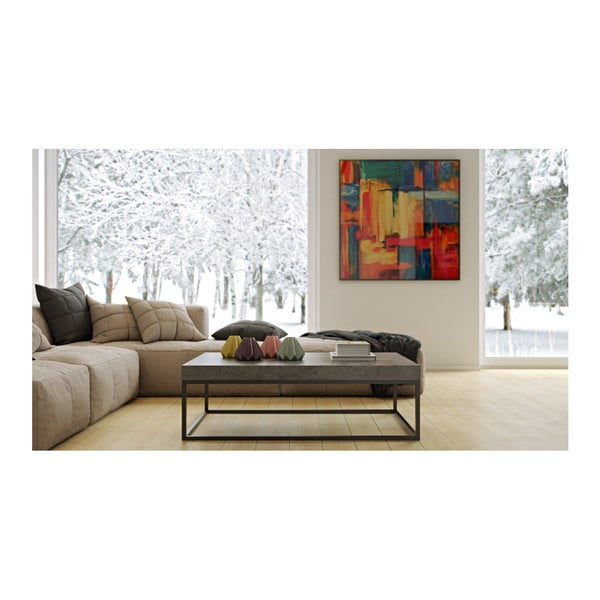 Petra Low dohányzóasztal, beton dekorral - TemaHome-image-2