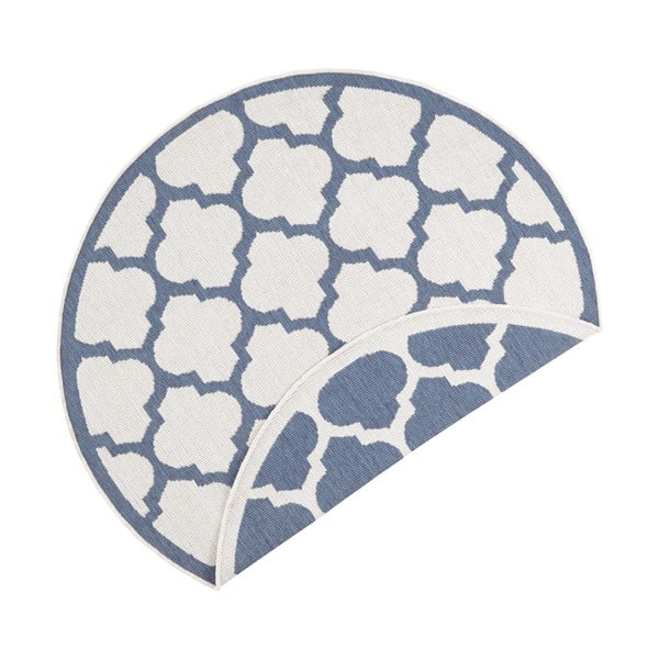 Palermo kék-krémszínű kültéri szőnyeg, ⌀ 200 cm - NORTHRUGS