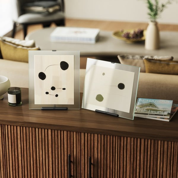 Fekete üveg álló képkeret 26x30,5 cm Flute – Umbra-image-1