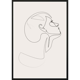 SKETCHLINE/FACE keretezett fali kép, 40 x 50 cm