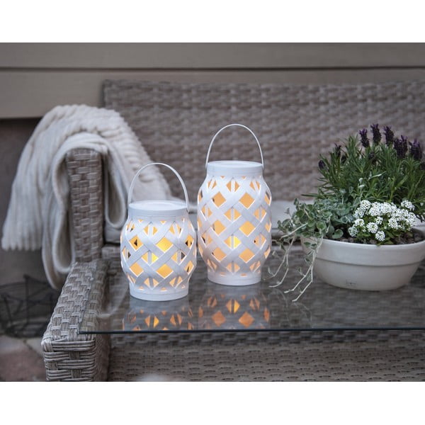 Flame Lantern fehér lámpás, magasság 23 cm - Star Trading-image-2