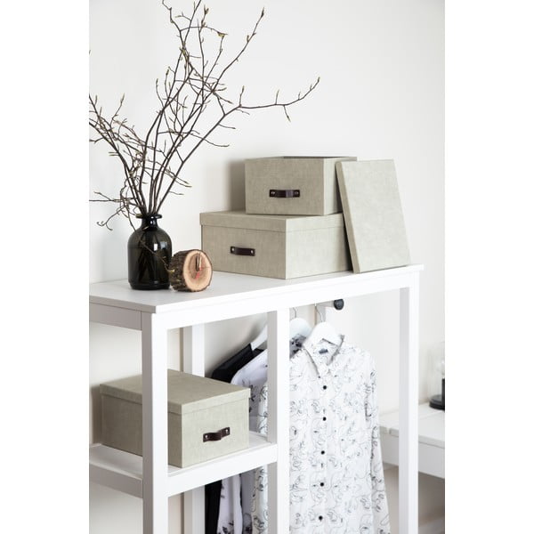 Inge 3 db-os bézs tárolódoboz szett - Bigso Box of Sweden-image-2