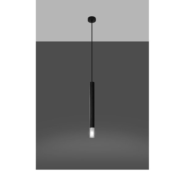 Fekete fém függőlámpa ø 8 cm Vittoria – Sollux-image-4