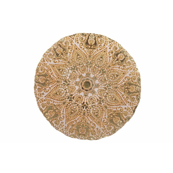 Oro fehér-aranyszínű üveg tányér, ø 32 cm - Villa d'Este