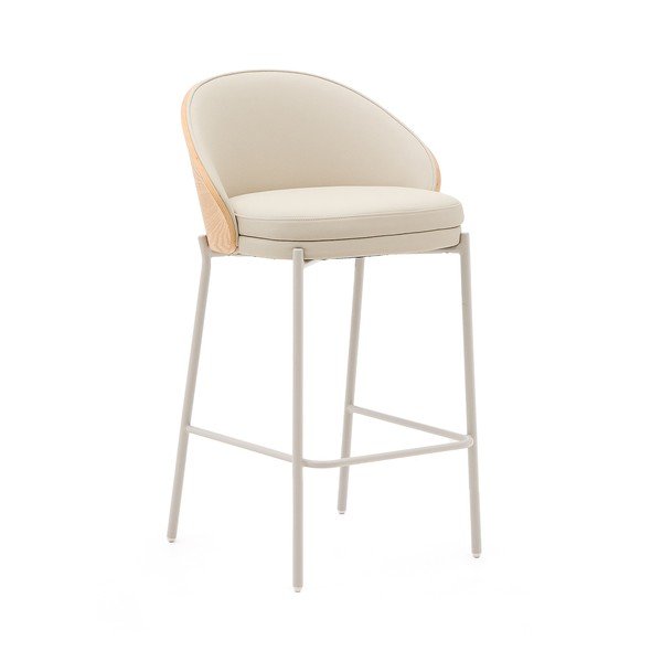 Bézs-natúr színű bárszék (ülésmagasság 65 cm) Eamy – Kave Home