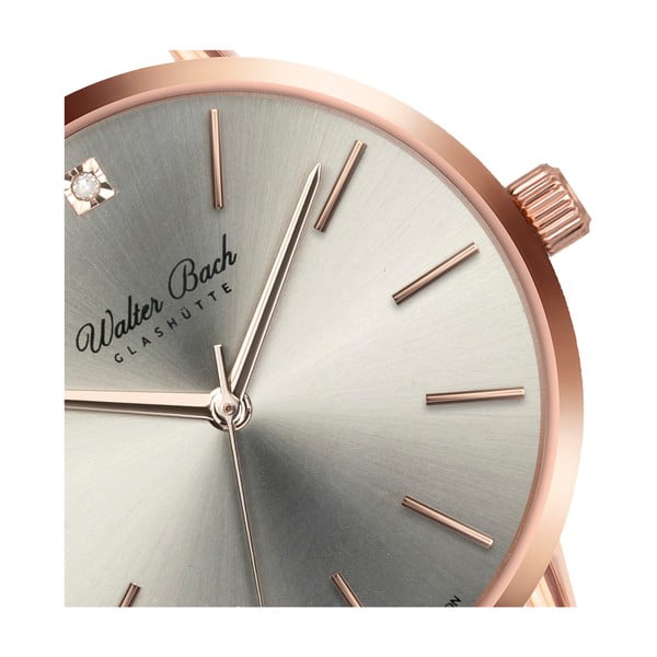 Diamond női karóra, 1 db gyémánttal és rozsdamentes acélszíjjal - Walter Bach-image-3