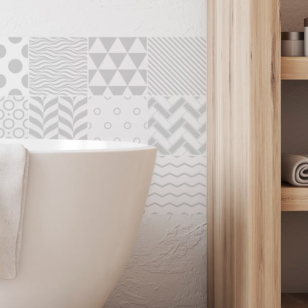 Finnish 9 részes dekorációs falmatrica szett, 15 x 15 cm - Ambiance-image-3