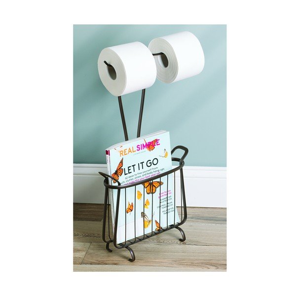 Axis brontszínű fém WC-papír tartó, magasság 61 cm - iDesign-image-4