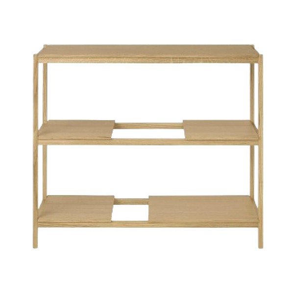 Natúr színű polcos állvány tölgyfa dekorral 105x92x40 cm Sukoya – Blomus