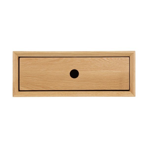 Világos natúr színű tölgyfa fali polc 40 cm Luzern – House Nordic-image-3