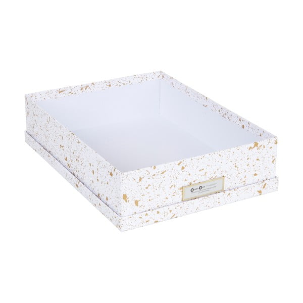 Oskar aranyszínű-fehér tárolódoboz - Bigso Box of Sweden-image-2