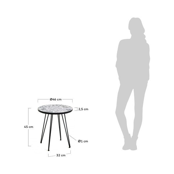 Oswalda tárolóasztal, ø 46 cm - La Forma-image-2