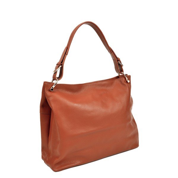Sisma konyakbarna bőr kézitáska - Mangotti Bags-image-1