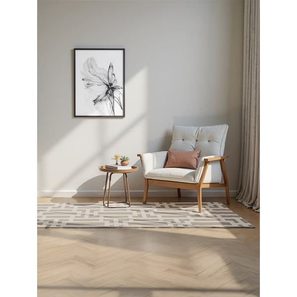 Szürke-krémszínű futószőnyeg 80x240 cm Perles Onyx – Elle Decoration-image-1