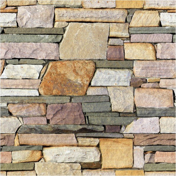 Wall Materials Stones from The Esterel falmatrica, 40 x 40 cm - Ambiance-image-1