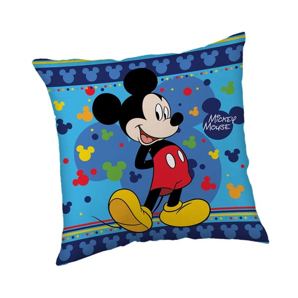 Fleece gyerek párna 40x40 cm Mickey "Blue" – Jerry Fabrics