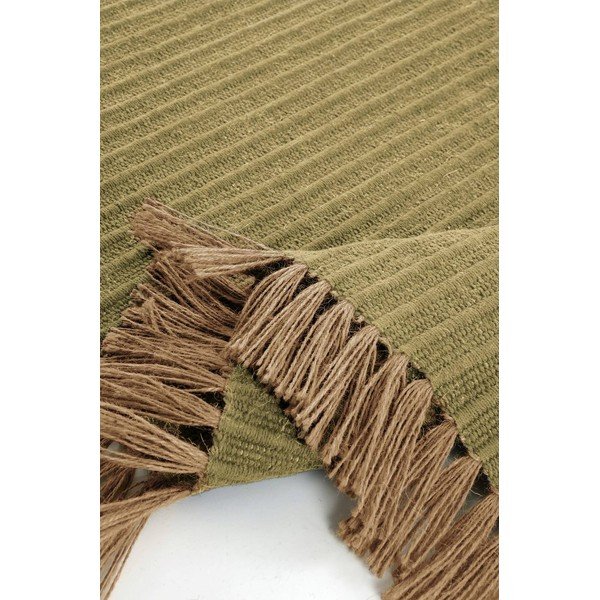 Zöld kézi szövésű pamutkeverék szőnyeg 200x300 cm Channa – Jotex-image-2