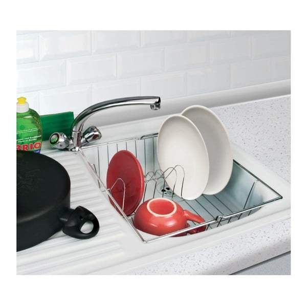 Dresda fényes ezüstszínű edényszárító - Metaltex-image-2