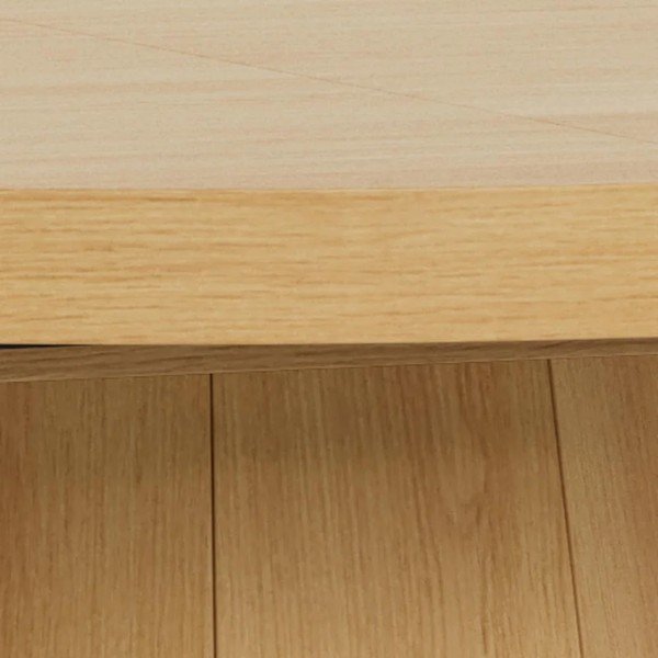 Kerek bővíthető étkezőasztal tölgyfa dekoros asztallappal hosszabbító asztallappal ø 120 cm Atmore – Actona-image-3