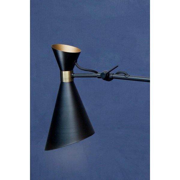 Fekete-aranyszínű fém függőlámpa fém búrával Linox – Premier Housewares-image-2