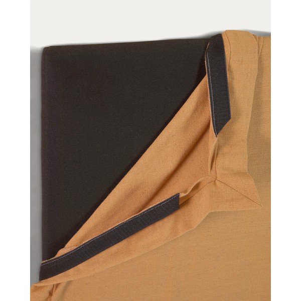 Mustársárga kárpitozott ágytámla 206x106 cm Tanit – Kave Home-image-4