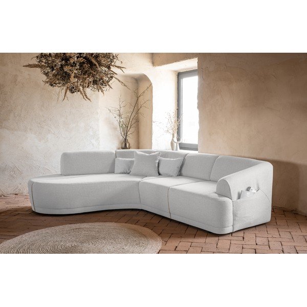 Fehér sarokkanapé (bal oldali) Bella Siena – Miuform-image-1