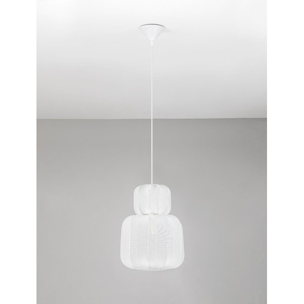 Matt fehér textil függőlámpa ø 28 cm Delina – Nova Luce-image-3