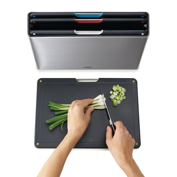 Vágódeszka készlet állvánnyal, 4 db-os 7x35,5 cm Folio - Joseph Joseph-image-3