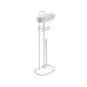 WC-papír tartó állvány, magasság 73 cm - Metaltex