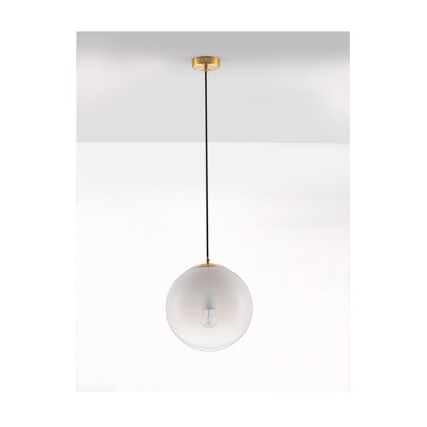 Fehér-aranyszínű üveg függőlámpa ø 30 cm Vita – Nova Luce-image-3