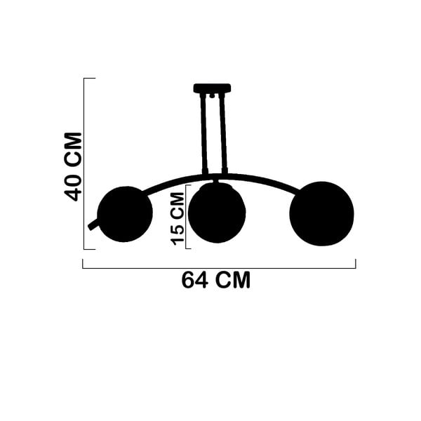 Sárga-fekete mennyezeti lámpa üveg búrával ø 15 cm Yay – Squid Lighting-image-3