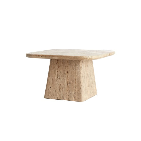 Bézs dohányzóasztal kő asztallappal 60x60 cm Kepami – Light & Living-image-2