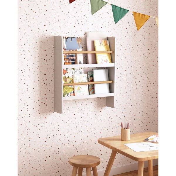 Fehér többszintes gyerek polc 50 cm Gopi – Kave Home-image-1