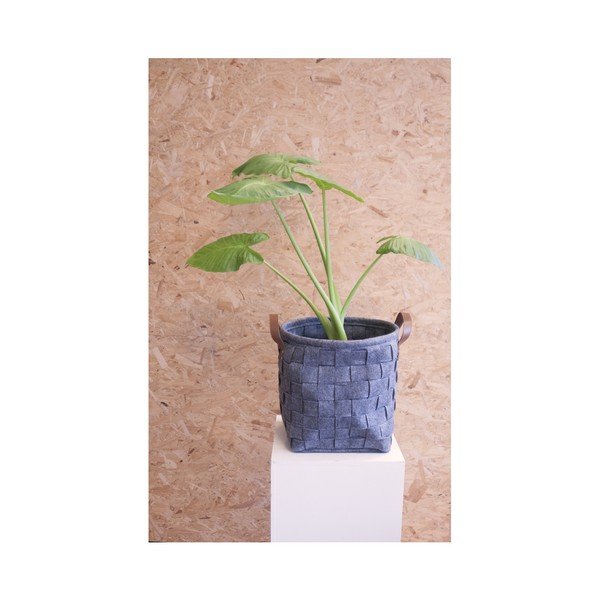 Storage sötétszürke tárolókosár bőr fogantyúval, ⌀ 34 cm - PT LIVING-image-2