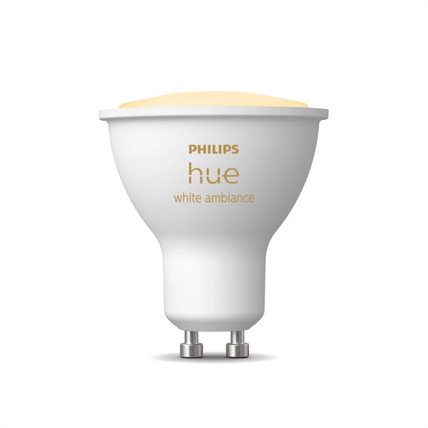 LED okos izzó GU10, 4 W White ambiance – Philips Hue