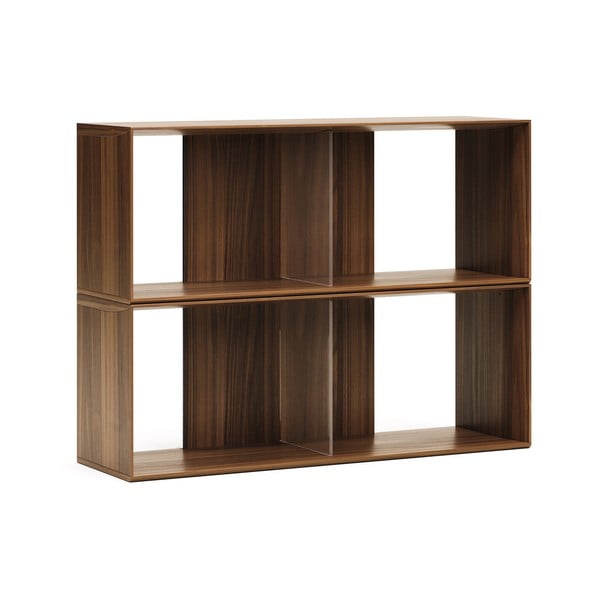 Natúr színű moduláris polcrendszer szett diófa dekorral 2 db-os  101x76 cm Litto – Kave Home-image-2