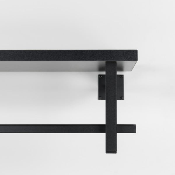 Fekete fém fali fogas polccal 76 cm Simplon – Spinder Design-image-4