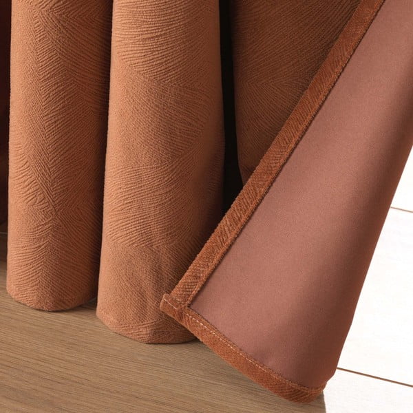 Barna bársony függöny 140x260 cm Olympe – douceur d'intérieur-image-3